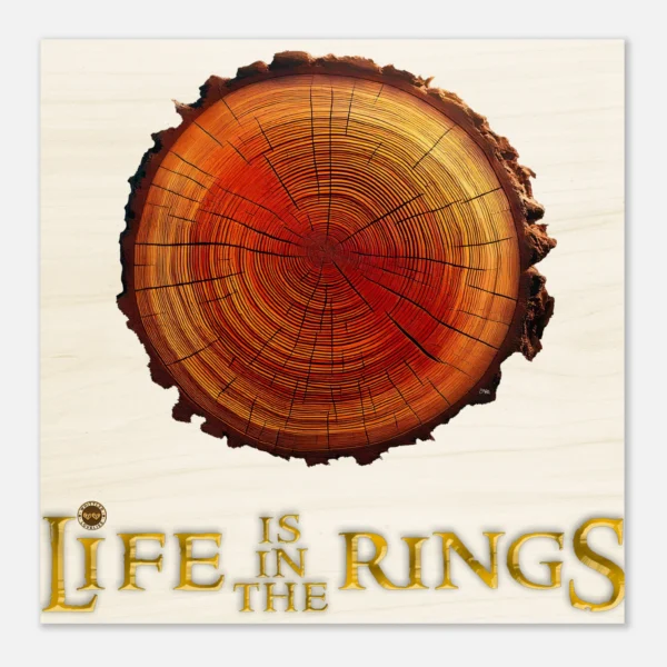 The rings – Elegant & Natural Wood Print