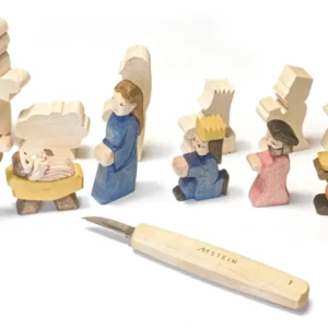 Flat woodcarving knife M-stein – blade shape N2 – Christmas